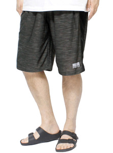 【新品】 5L 杢ブラック DISCUS ディスカス ショートパンツ メンズ 大きいサイズ カチオン ドライ 吸汗速乾 ロゴ プリント ハーフパンツ