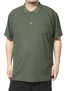 【新品】 3L カーキ DISCUS(ディスカス) ポロシャツ メンズ 大きいサイズ 吸汗速乾 消臭 抗菌 デオドラントテープ ドライ 半袖シャツ
