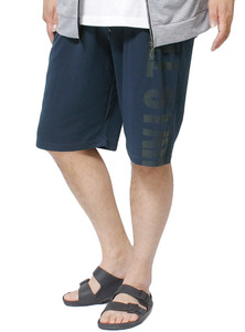 【新品】 3L ネイビー コンバース(CONVERSE) ショートパンツ メンズ 大きいサイズ 接触冷感 吸汗速乾 UV対策 ビッグプリント ハーフパンツ
