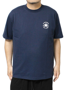 【新品】 2L ネイビー コンバース(CONVERSE) 半袖 Tシャツ メンズ 大きいサイズ ロゴ プリント ドライ 吸汗速乾 消臭 抗菌 クルーネック カ