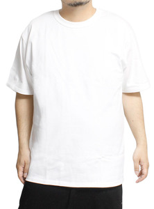 【新品】 L ホワイト FRUIT OF THE LOOM(フルーツオブザルーム) 半袖 Tシャツ メンズ ヘビーウェイト 8オンス 厚手 無地 クルーネック カッ