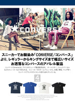 【新品】 5L ブルー コンバース(CONVERSE) 半袖 Tシャツ メンズ 大きいサイズ ロゴ プリント ドライ 裏メッシュ 吸汗速乾 消臭 抗菌 クルー_画像7