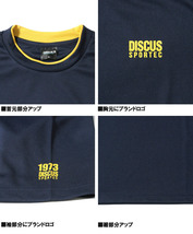 【新品】 3L イエロー DISCUS(ディスカス) 半袖 Tシャツ メンズ 大きいサイズ ロゴ プリント ドライ メッシュ 吸汗速乾 カットソー_画像7