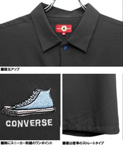 【新品】 3L ホワイト コンバース(CONVERSE) 半袖シャツ メンズ 大きいサイズ ロゴ 刺繍 プリント ポリツイル ワークシャツ_画像6