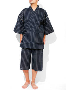 [ new goods ] M B pattern jinbei men's ... weave peace pattern top and bottom .... setup plain stripe 