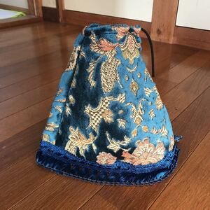 バレンタインブルー　シフトブーツカバー　金華山　デコトラ レトロ　ハンドメイド