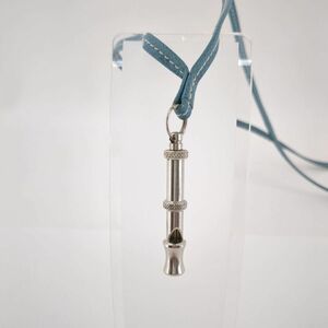 * HERMES Hermes dog whistle necklace blue leather used *3114/ height . shop 