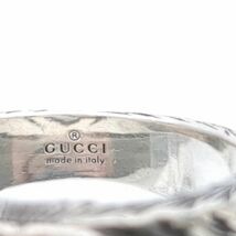 グッチ　リング　インターロッキング　サイズ23　約21.5号　シルバー925　13.6g　箱　布袋　GUCCI　中古　◆3111/藤枝インター店_画像7