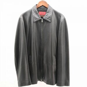 HUGO BOSS レザージャケット ブラック SIZE L ラムレザー ヒューゴ ボス ◆3109/宮竹店