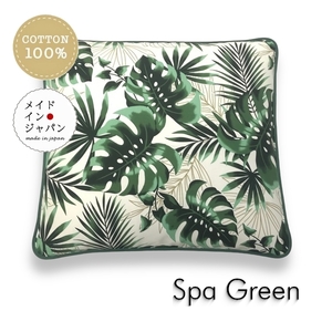  чехол на подушку для сидения spa зеленый монстера botanikaru растения рисунок .... покрытие 55×59cm(.. штамп )