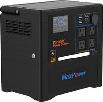 MaxPower MP1300 静音/軽量 ポータブル電源 313500mAh/1160Wh 超速充電 AC1300W(最大1500W) 純正弦波 PSE Type-C 300Wソーラー充電 50/60Hz_画像1