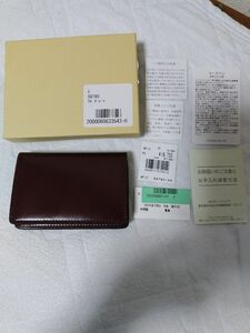 5月末まで値下げ　新品　fico メンズ　コードバン　名刺入れ/カードケース　チョコ