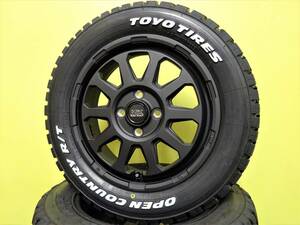 S3560 新品 4本 マッドクロス レンジャー 4.5J +45 黒 マットブラック 165/65R15 オープンカントリー R/T ホワイトレター タフト デリカ D2