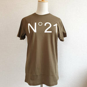 【新品・未使用】N°21 numero ventuno KIDS ロゴTシャツ 　カーキ　16Y　N21173N0153