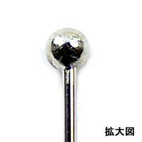 アクセサリーパーツ 金具 チョボピン 丸玉デザインピン ０．５×２０ｍｍ 銀色 シルバーカラー １０本入り_画像2