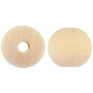  wood beads round round NO2 9.5×8.5mm plain wood natural painting none varnish less 10ko entering 