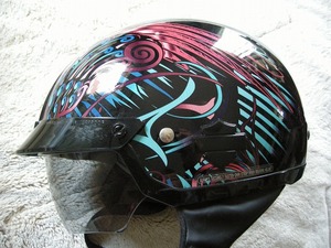  Harley original helmet L black art lustre shield built-in 