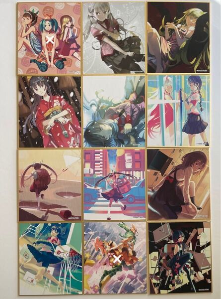 西尾維新大辞展 色紙 物語シリーズ 10点セット 化物語 一番くじ オンライン online