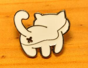 USA インポート Pins Badge ピンズ ピンバッジ ラペルピン 画鋲 ピン ねこ 猫 白猫 ネコ cat キャット 猫好き 動物 ペット TZ03