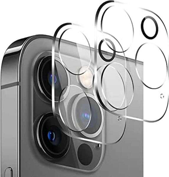 【国産ガラス使用 2枚入り 】iPhone13Pro / iPhone13promax 用 カメラフィルム 3眼レンズ保護