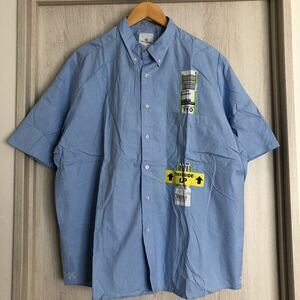 (k) uniforme experiment BAGGAGE TAG B.D.SHIRT 半袖シャツ サイズ2 青 ブルー コットン 日本製 メンズ 