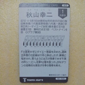 東京スナック １９９６カルビー野球カード№３６秋山幸二（ダイエー）の画像2