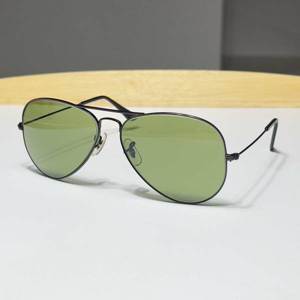 希少上部B&L砂打レンズ◆Vintage Ray-Ban USA ボシュロム社製 ヴィンテージ レイバン AVIATOR アビエーター サングラス ブラック 58mm