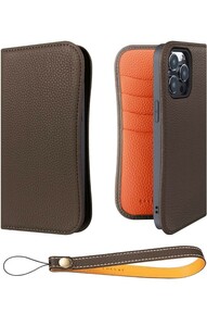 Art hand Auction Kogre Notebook Type iPhone Case, Genuine Leather, Card Holder, Magnet Free, Stand Function, Handmade Gift, Compatible with iPhone14 13 12 SE (2nd/3rd Generation)/8/7, accessories, iPhone case, For iPhone 12/12 Pro