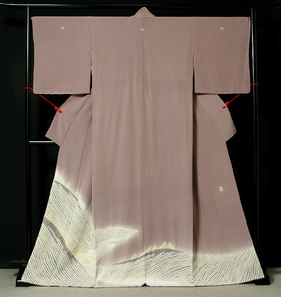 ■6271■ L寸 おぼろ染 【滝泰】 色留訪問着 三つ紋 美品