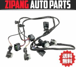 AU073 GA Q2 1.0TFSI スポーツ リア バンパー センサー ハーネス/配線 付 ★4個 ◆LS9R グレイシアホワイト3P ★エラー無し ★送料無料 ◎