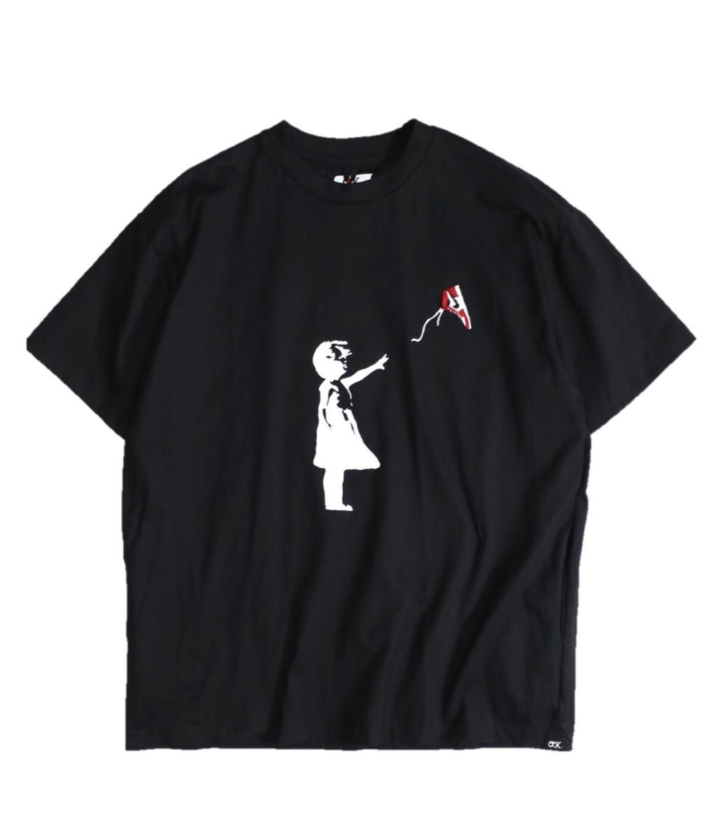 新品未使用 AJ1 BANKSY THROW バンクシー 刺繍 Tシャツ ルーズ LOOSE