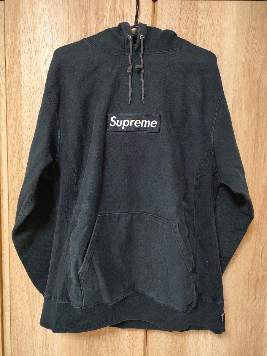 00s Supreme 初期 カナダ製 紙タグ ボックスロゴ パーカー Lサイズ-