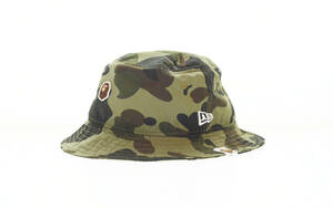 ☆ A BATHING APE アベイシングエイプ NEW ERA ニューエラ 1ST CAMO BUCKET HAT カモ柄 バケット ハット 001CPH731910C sizeM 103