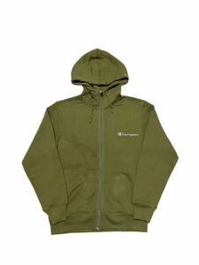 champion グリーン ジップアップ スウェットパーカー sizeM【946】