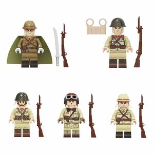 5体　第二次世界大戦　日本軍人　兵士　ミニフィグ LEGO 互換 ブロック ミニフィギュア レゴ 互換 q