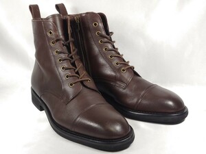 [ beautiful goods ] alfredoBANNISTER Alfredo Bannister * side Zip leather boots *40 approximately 25.0cm* dark brown * original leather * Vibram sole 