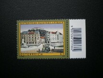 オーストリア発行 路面電車と城などライバッハ（リュブリャナ）の歴史的旧市街切手 １種完 ＮＨ 未使用_画像3