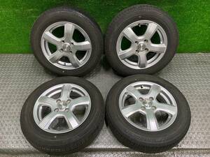 165/70R14 ブリジストン ECOPIA 2019年製 ラジアルタイヤ 夏 4本 アルミセット GRASS HN 14×5J PCD100 42 4穴