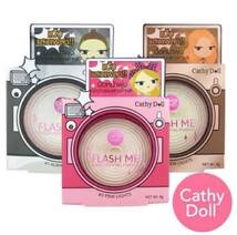 Cathy Doll Flash Me Baked Lighting Powder Highlighter Shimmer Glow # Pink ハイライター　化粧品　新品　メイク_画像2