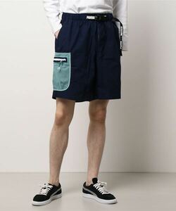 952　PUMA X BUTTER GOODS RIP STOP CARGO SHORTS紺（M）