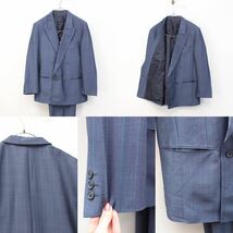 EU VINTAGE TREVIRA STRIPE PATTERNED DOUBLE JACKET SET UP SUIT/ヨーロッパ古着ストライプ柄ダブルジャケットセットアップスーツ_画像9