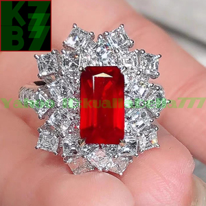 [Деликатный драгоценный камень] Tanzania Ruby Top Top Top Кольцо оба кольца оба кольца родовой камень Дамы Сила Стоун женщины 3.08CT Super Lagry Grain Оценка P47 P47