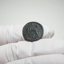 【古代ローマコイン】VRBS ROMA（ローマ市記念）クリーニング済 ブロンズコイン 銅貨 フォリス(56jpiWEfZf)_画像7