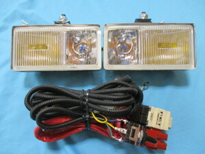 * FET M6 lamp body + harness set / dual rectangle lamp * foglamp & spot / H3 12V lighting OK / old car * that time thing * CIBIE PIAA IPF