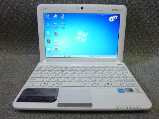 ★Windows XP・7 Starterリカバリ OS選択可 10”ミニノートPC MSI U135 MS-N014 ★ Atom-N450 1.66GHz/1GB/HDD160GB/無線/Webカメラ/2035