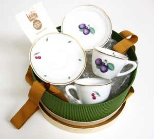  super-beauty goods Richard Ginori Richard *ji paste Italian fruit temi cup & saucer 2 customer set 