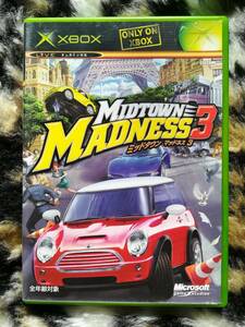 【中古・盤面良好・動作確認済み】XBOX　ミッドタウン　マッドネス３/Midtown Madness 3 　同梱可