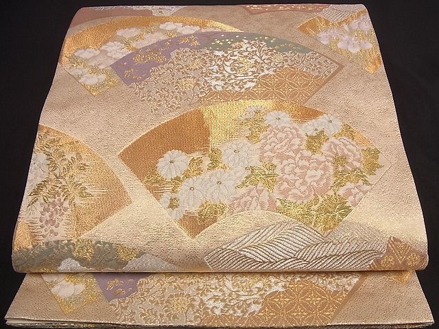 着物屋こころ□佐賀錦六通柄袋帯唐織立波花文金糸正絹逸品B-sa2412 着物屋こころ□佐賀錦六通柄袋帯唐織立波花文金糸正絹逸品B-sa2412