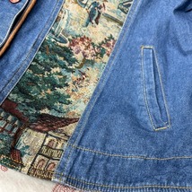 USA古着 90s～ ゴブラン織り切替え デニムジャケット L～XL オールド ヴィンテージ アメリカ古着 薄手 ライトアウター ●103_画像8