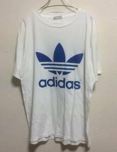 adidas Adidas * футболка Bick Logo двусторонний to зеркальный . il большой размер USA производства Vintage 